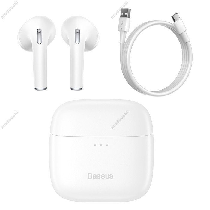 Бездротові Bluetooth навушники Baseus Bowie E8 True Wireless Earphones BT 5.0 White NGE8-02